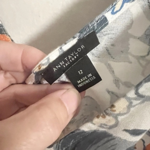 NWT Ann Taylor | Citrus Blossom Print Summer Linen Dress Women's Size 6 - Picture 3 of 8